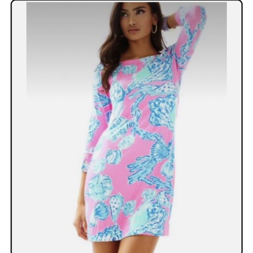 Lilly Pulitzer Sophie Shift Dress Pink Pout Barefoot Princess Size S style 17412